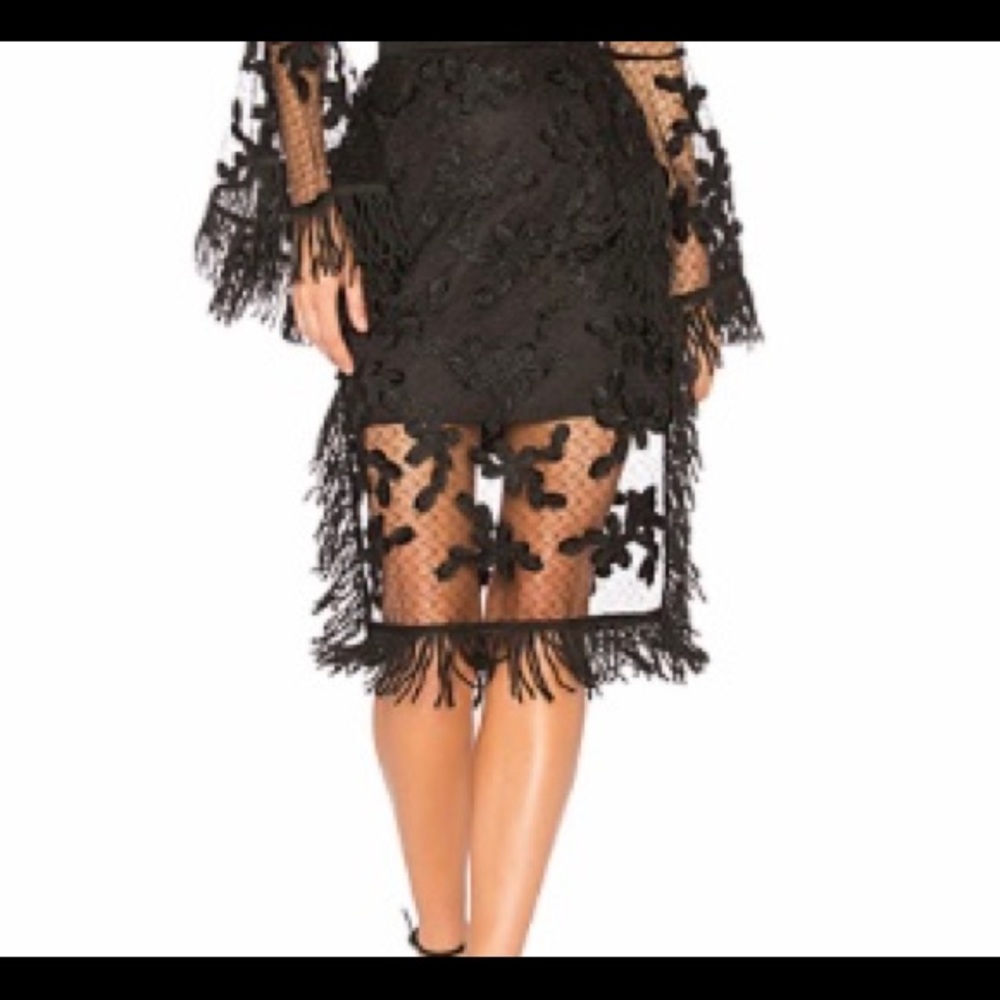 NWT Endless Rose black  lace skirt XS